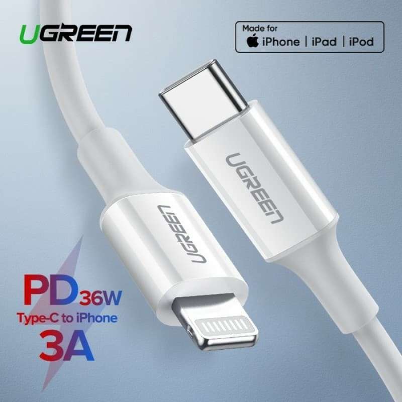 Jual Ugreen USB C to Lightning Cable 18Watt Power Delivery 1m *white