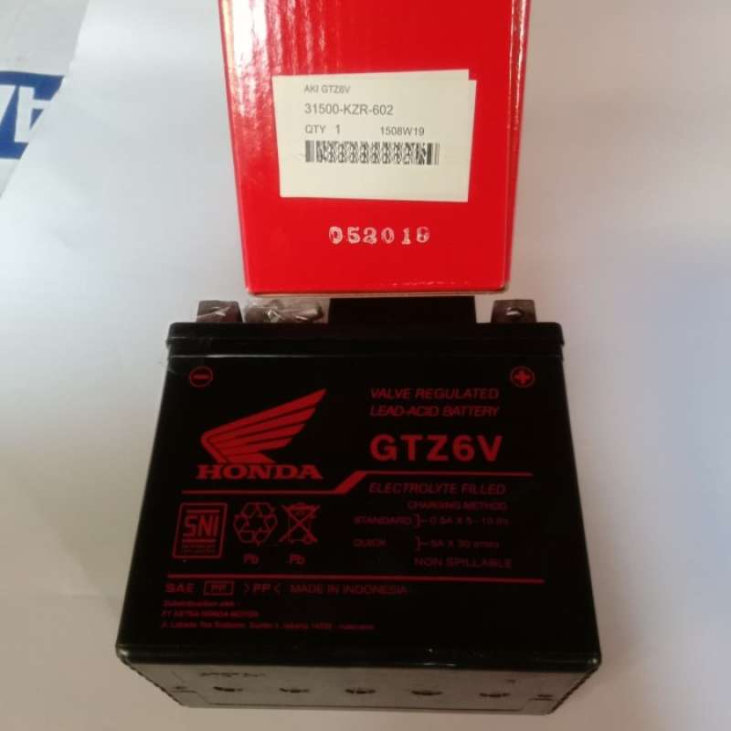 Jual aki gtz6v honda vario 125 original AHM di Seller Alfa Toserba