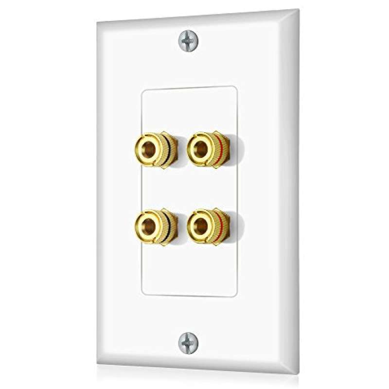Promo Banana Binding Post TwoPiece Coupler Inset Wall Plate for 2