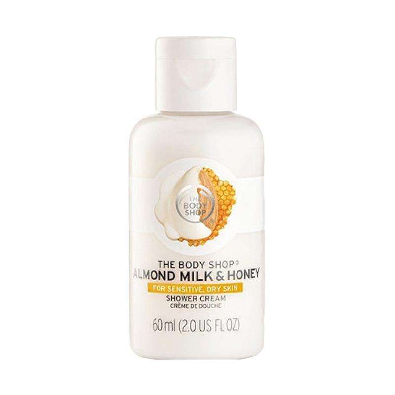 Jual The Body Shop Almond Milk & Honey Soothing & Caring Shower Cream