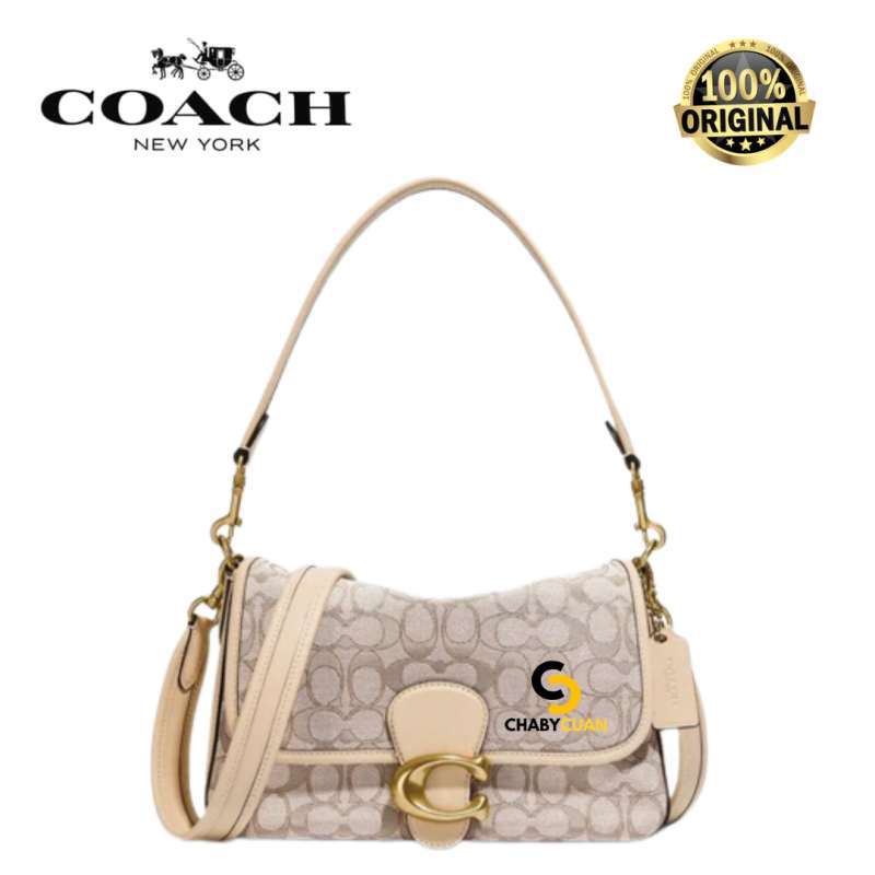 Jual Coach Soft Tabby Shoulder Bag In Signature Jacquard Original