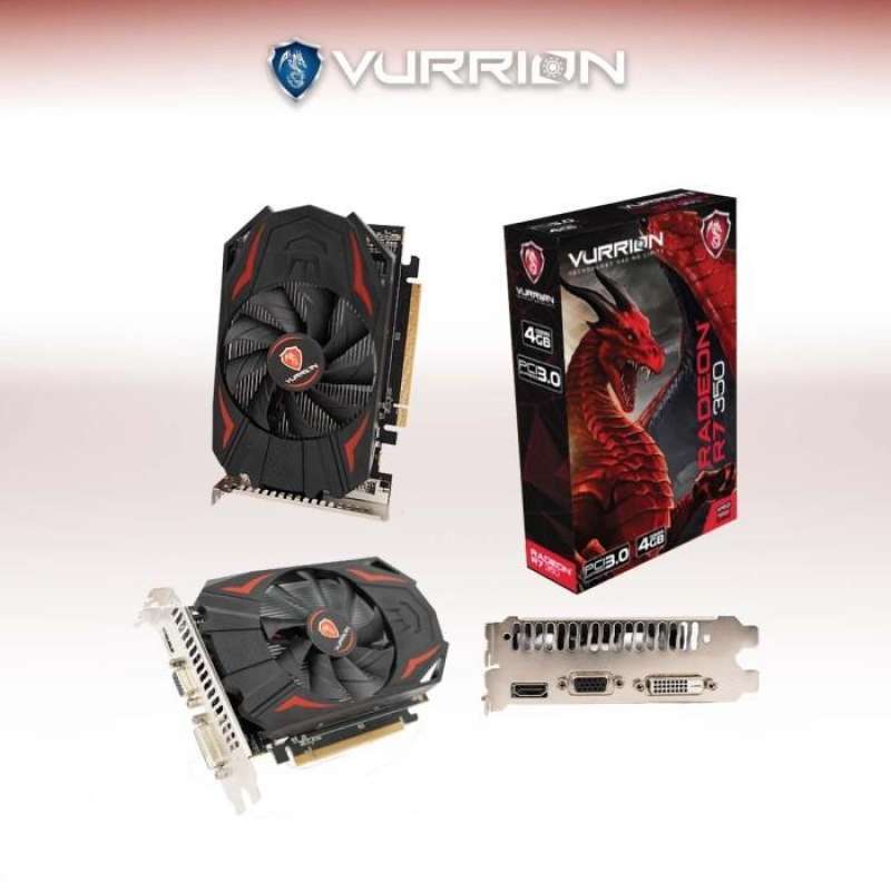 Amd Radeon 350 Jual Vga / Vga Card / Vga Amd - Vurrion Radeon R7 350 4gb Gddr5 128-bit ...