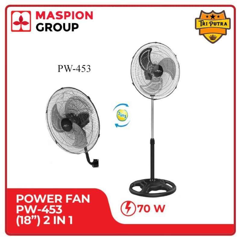Jual Maspion PW 453 / PW453 2 in 1 Stand Fan 18 Inch Kipas Angin