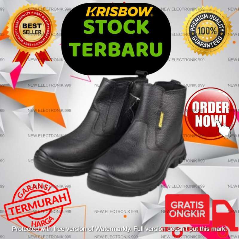 Jual Krisbow Sepatu Pengaman Spartan Hitam SAFETY SHOES SPARTAN 6IN di Seller New Electronik 999