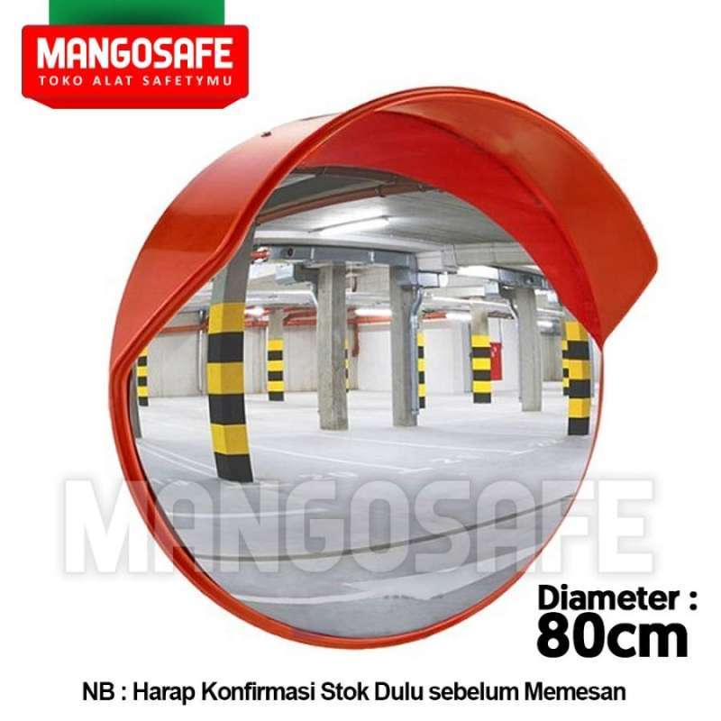 Jual 80cm Convex Mirror Outdoor Cermin Cembung Safety Jalan Tikungan 80