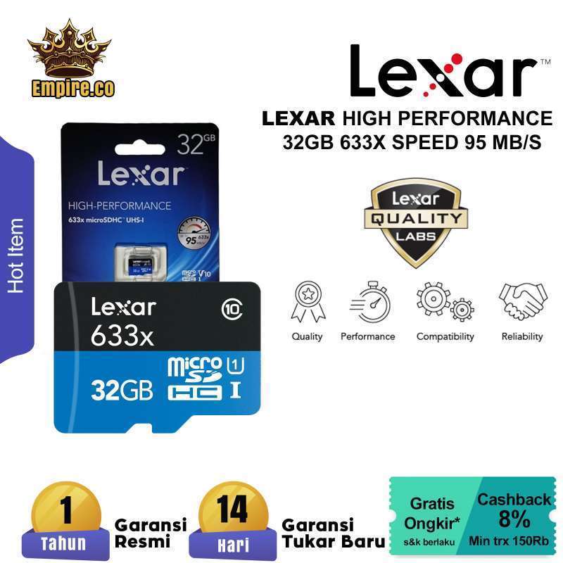 Promo Memory Card Lexar High Performance Micro Sdhc 32gb Memory Diskon