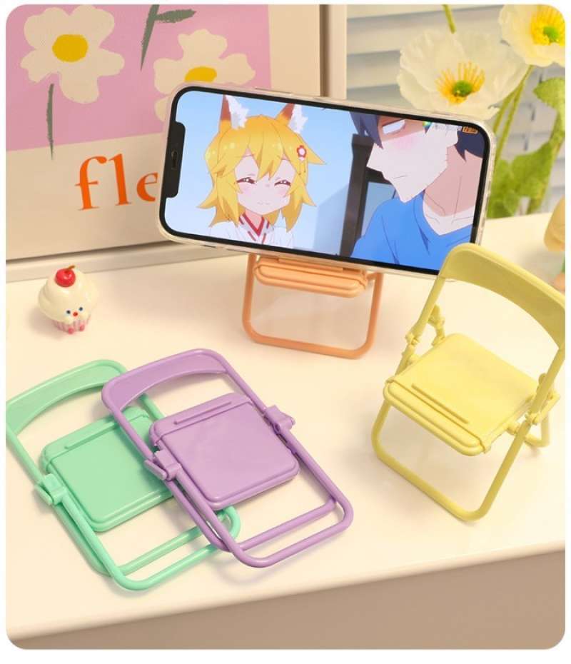 Jual Stand Holder Hp Model Kursi Lipat Mini Chair Folding Docking