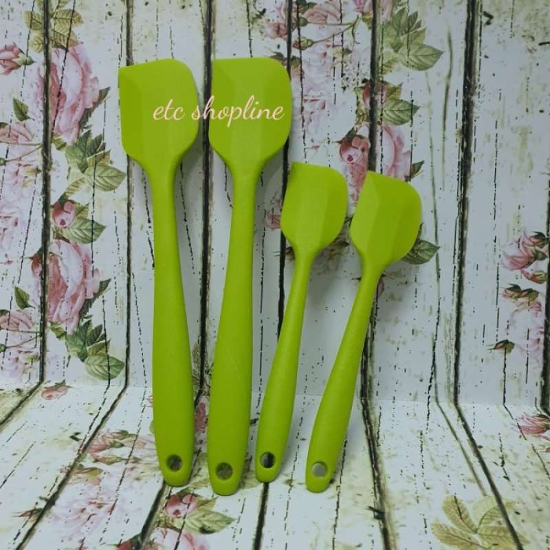 Jual Rubber Spatula Set 4pcs / Set Alat Masak Tahan Panas Di Seller
