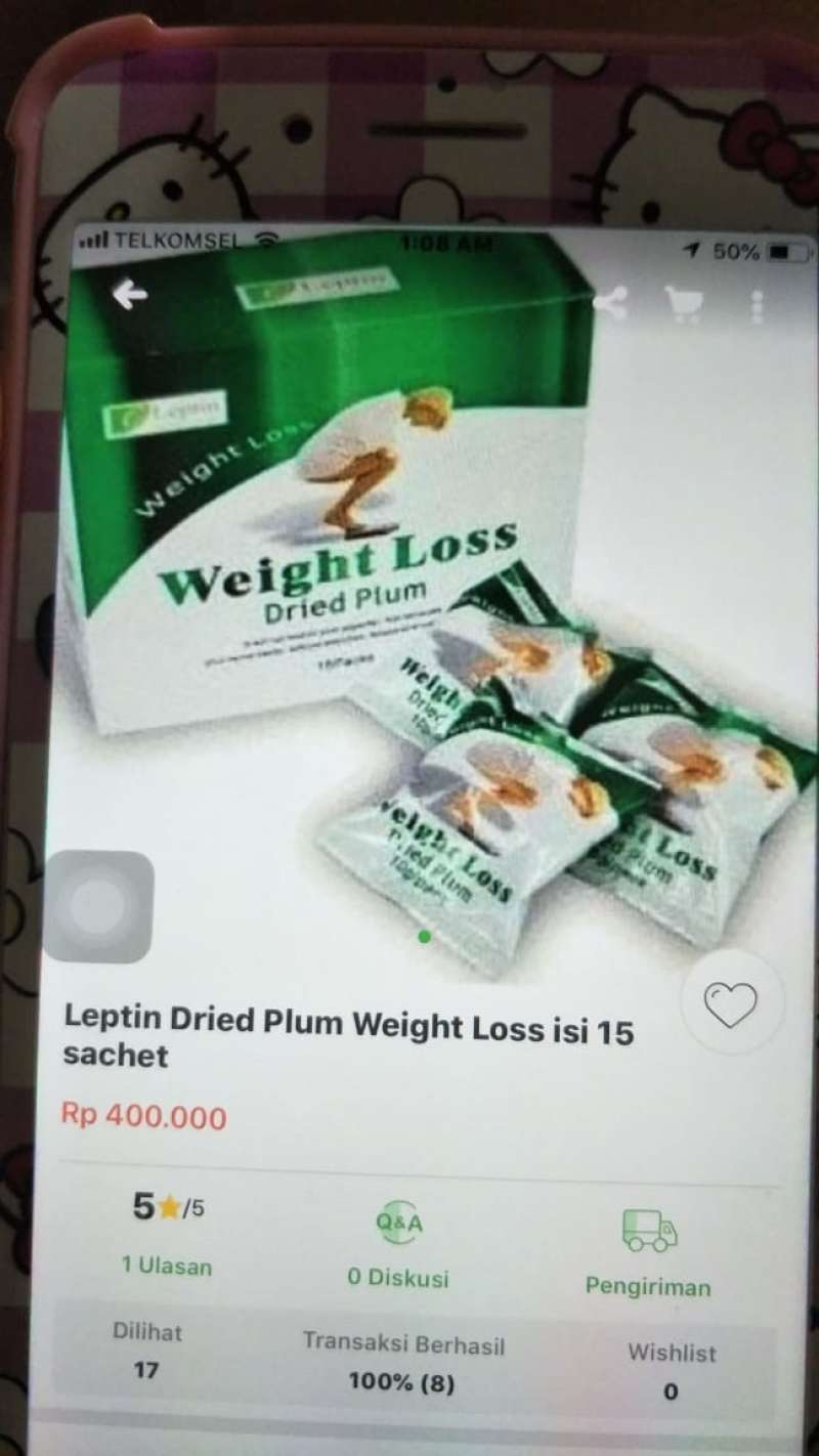 Promo TAHUN INI AJA KAK LEPTIN DRIED PLUM WEIGHT LOSS ISI 15 SACHET