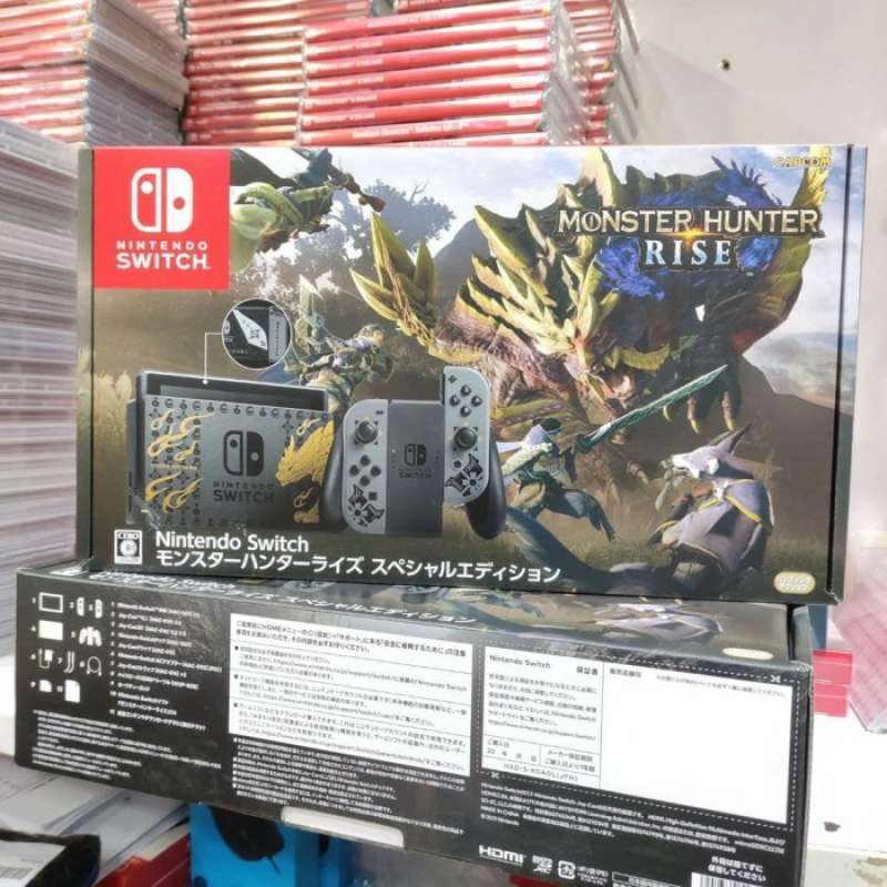 Jual Nintendo Switch Console V2 New Model Monster Hunter Rise Edition