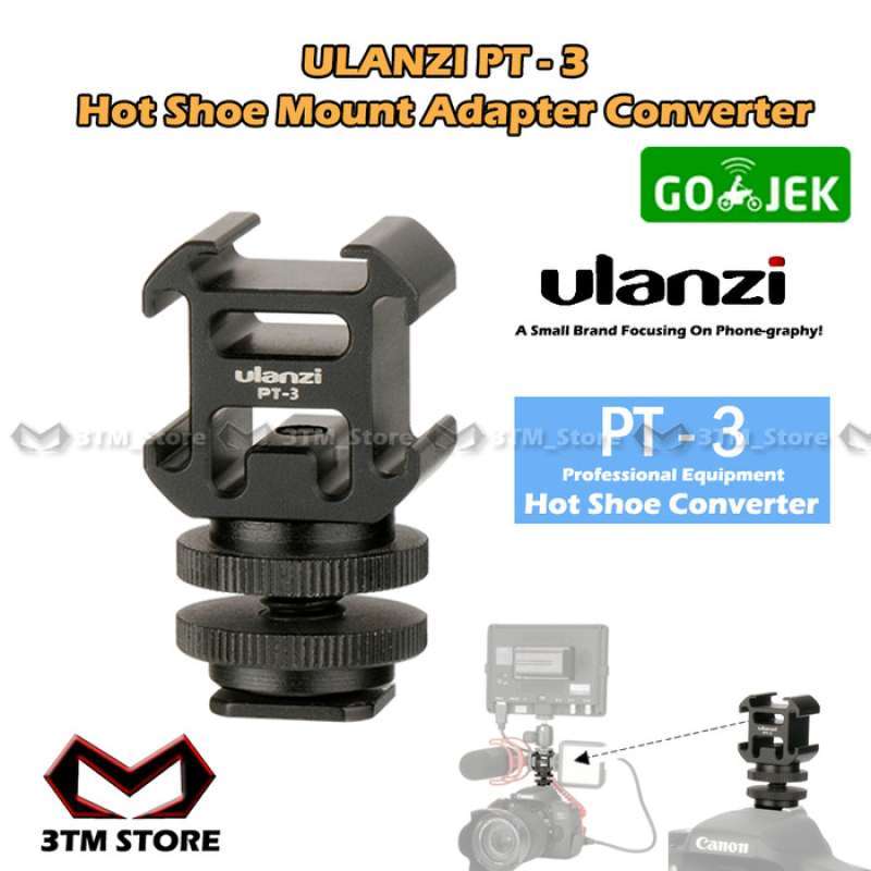 Jual Ulanzi Pt3S 3 Hot Shoe Mount Adapter Converter Base Microphone