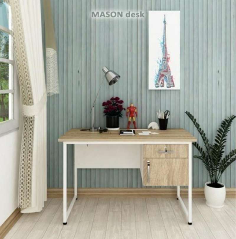 Jual Meja Kerja Kantor Kaki Besi MASON Desk Orbitrend di Seller ...