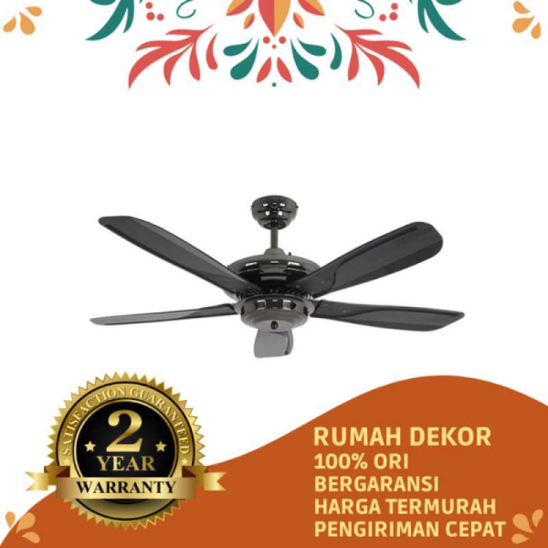 Promo kipas angin gantung edma 45in contractor black chrome remote