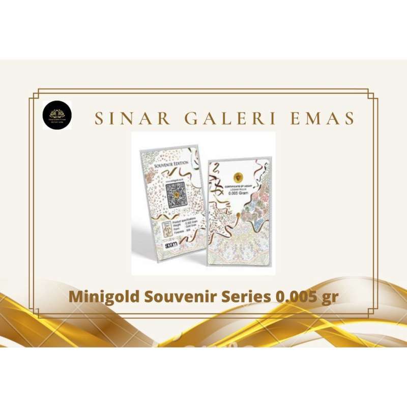 Jual MINIGOLD 0,005 gram SOUVENIR SERIES TERMURAH Emas Mini Emas