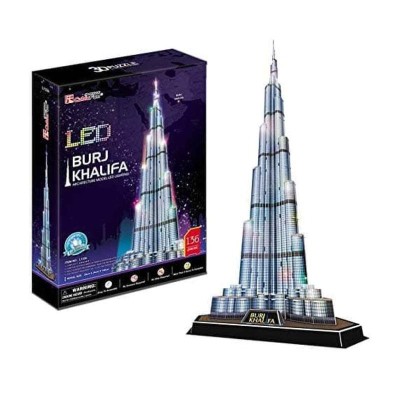 Jual CUBICFUN Burj Khalifa LED L133h 3D Puzzle di Seller Cubicfun