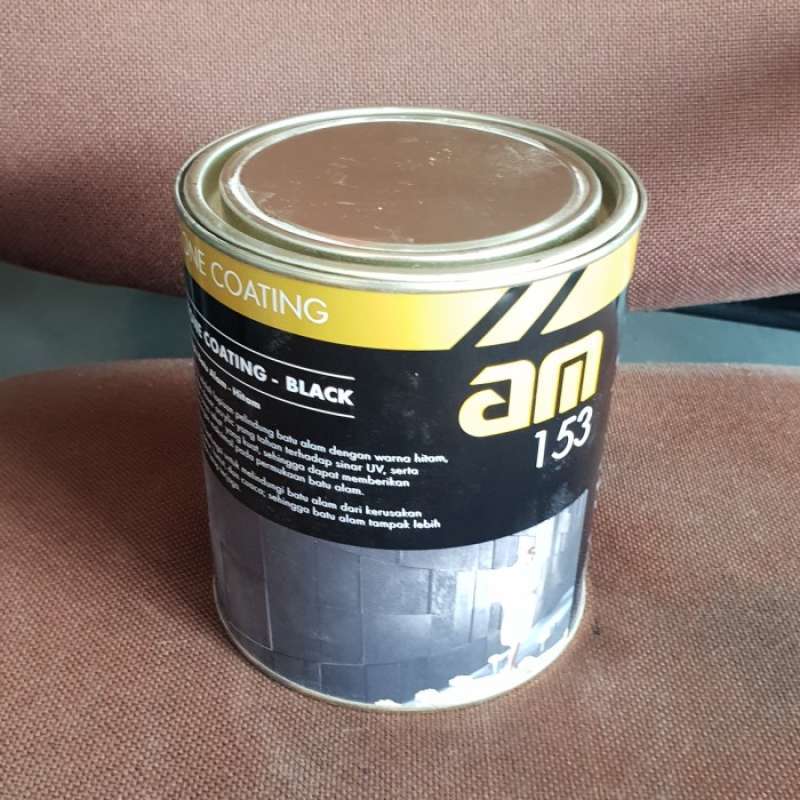 Promo AM Stone Coat Black Coating Pelapis Batu Alam Hitam Kilap 1 Liter
