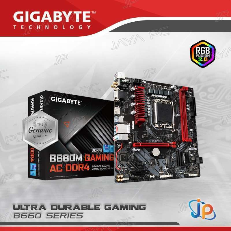 Jual Motherboard Gigabyte B660M Gaming AC DDR4 (LGA1700, B660, DDR4, USB3.2, SATA3) di Seller