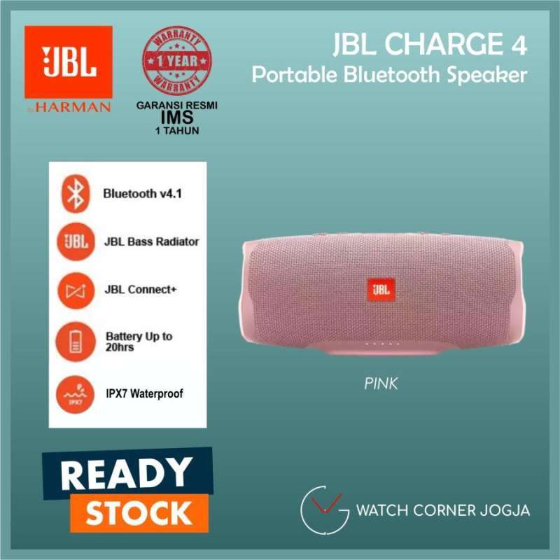 Jual Jbl Charge 4 Portable Waterproof Bluetooth Speaker Garansi Resmi
