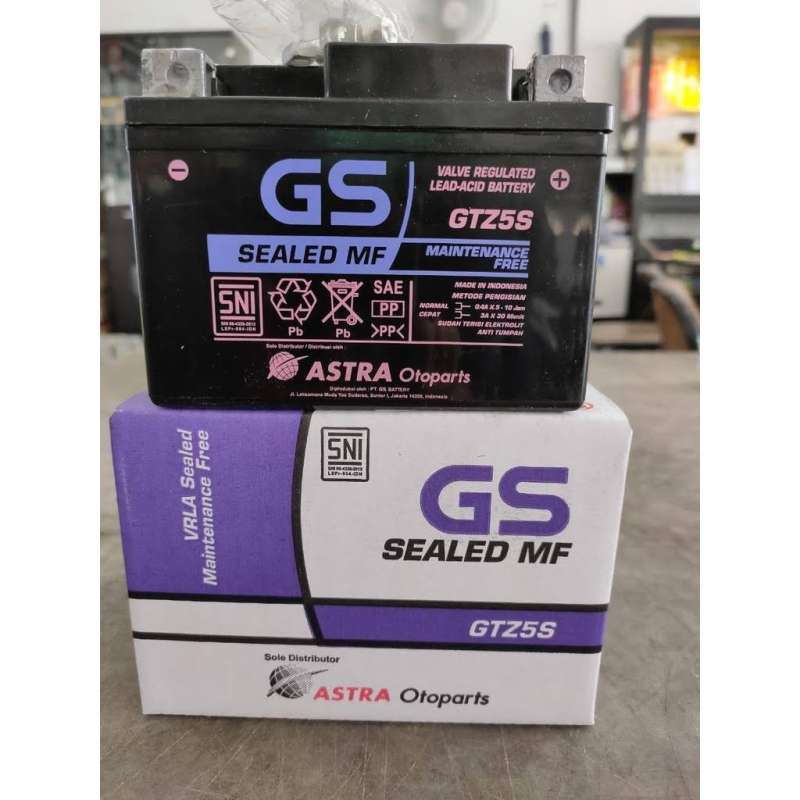 Jual AKI GS ASTRA GTZ5S (Aki Motor Beat, Scoopy, Verza, Revo, Supra X