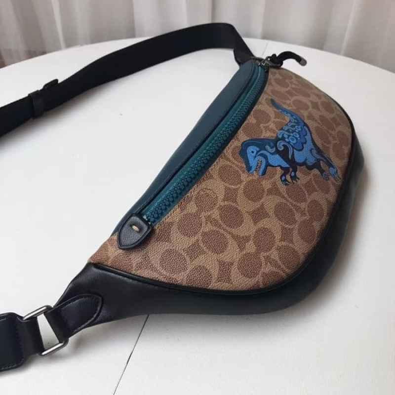 Jual Coach Rivington Belt Bag In Signature Canvas with Rexy Waist Bag