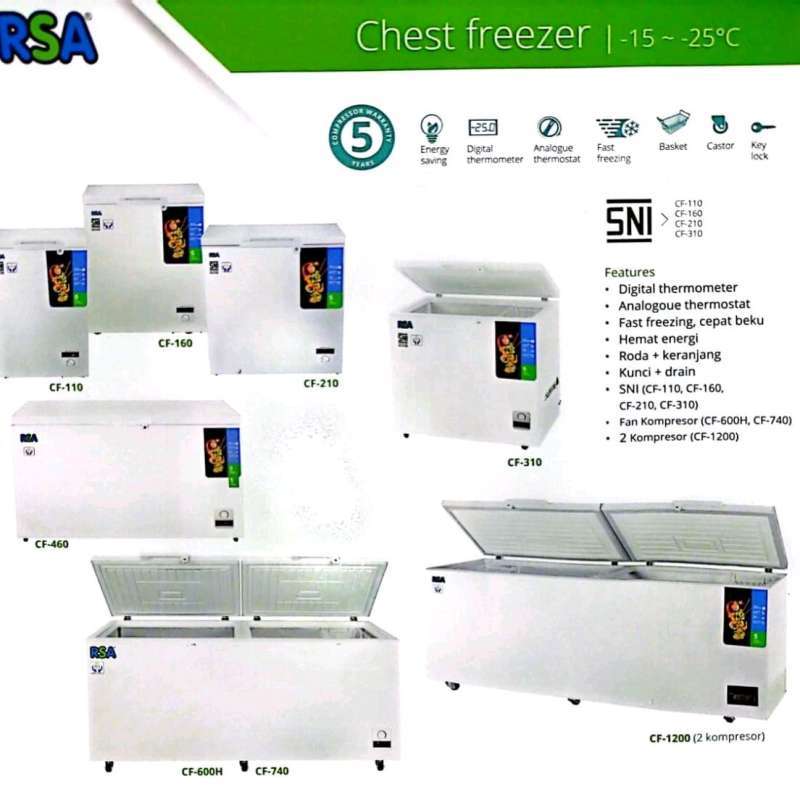Jual RSA CHEST FREEZER RSA CF 210 199L di Seller Uniqbatamstore