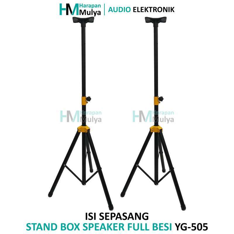Jual Speaker Stand Full Besi / Tiang Box Spiker Tripod YG505 (SEPASANG