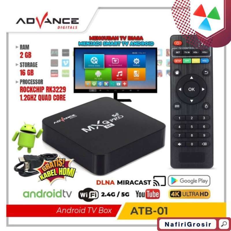 Jual ADVANCE ATB 01 ANDROID TV BOX SUPPORT WIFI di Seller Nafiri Grosir