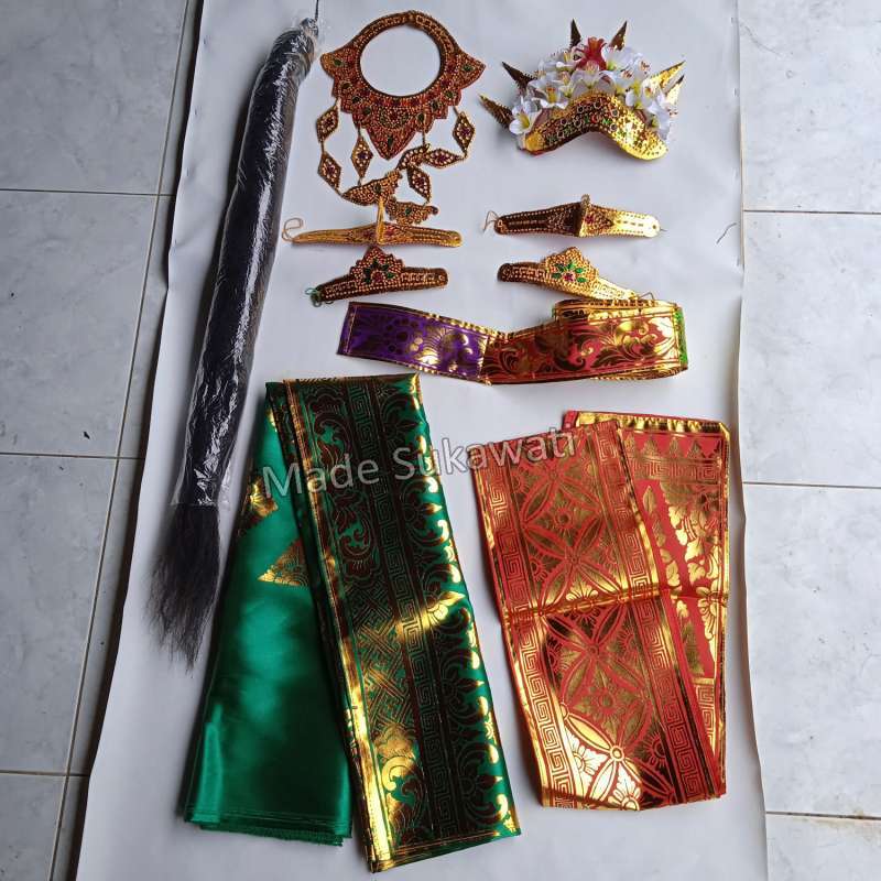 Promo Set Pakaian Busana Tari Adat Khas Bali Kostum Komplit - Mahkota ...