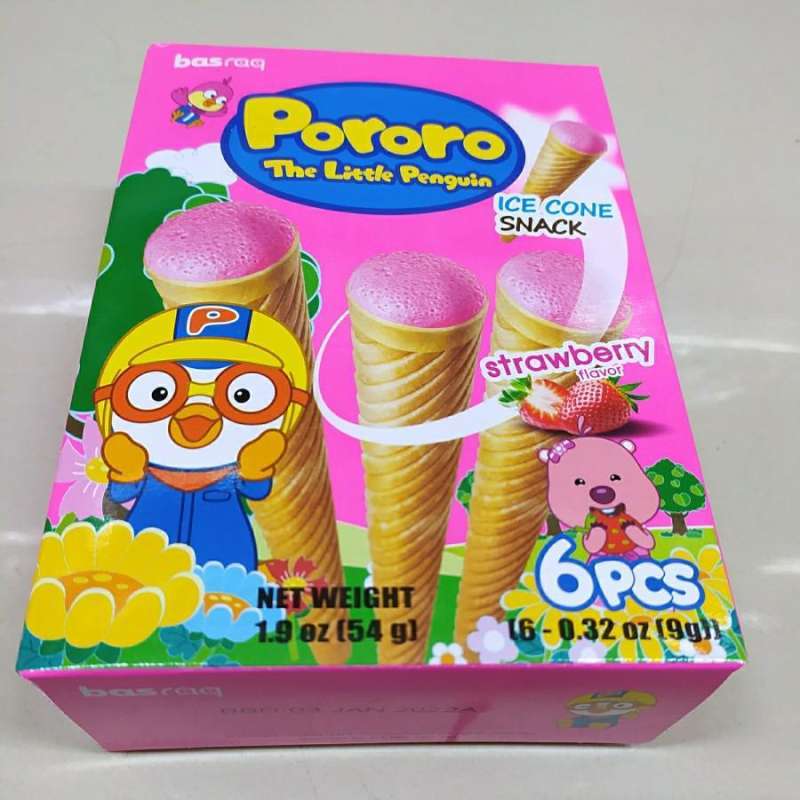 Jual Pororo Ice Cone Snack Strawberry Termurah - Harga Grosir Terupdate ...