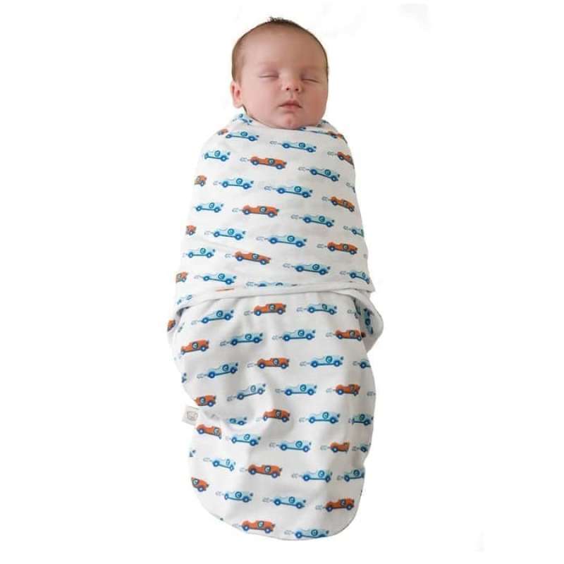 Jual Clevamama Swaddle To Sleep Blue Bedong Bayi Clevamama 03m Biru di