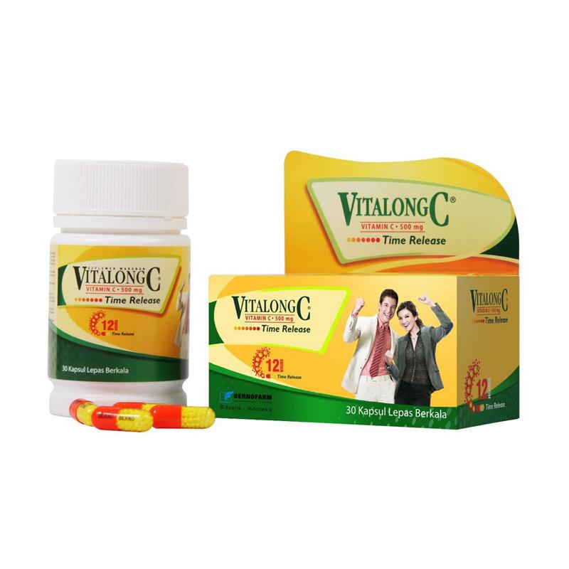 Promo Vitalong C Vitamin C [500 mg/ 30 Kapsul] Diskon 30 di Seller