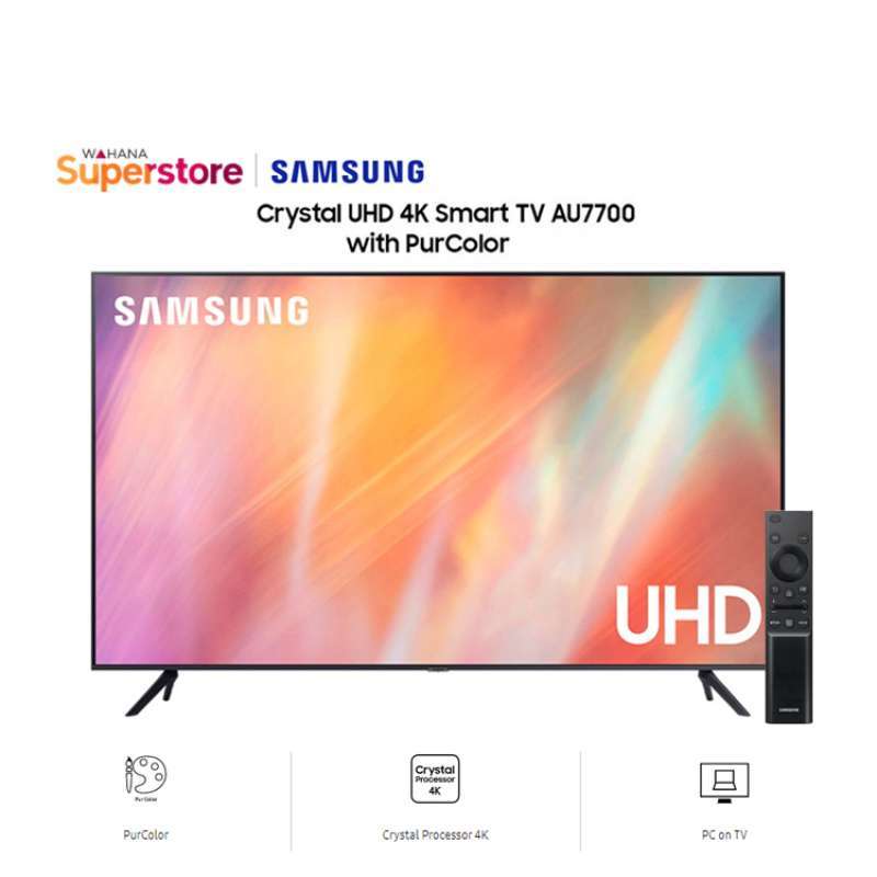 Jual Samsung Crystal UHD 4K TV (2021) 43 43AU7700 di Seller WAHANA