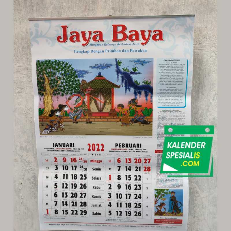 Jual Jual Kalender Jaya Baya - Kalender Jayabaya 2021 Original Lengkap ...