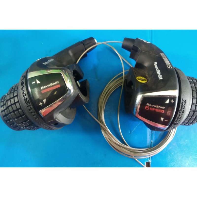 Jual shifter 6 speed shimano revoshift 3x6 speed 18sp shifter vespa SL ...