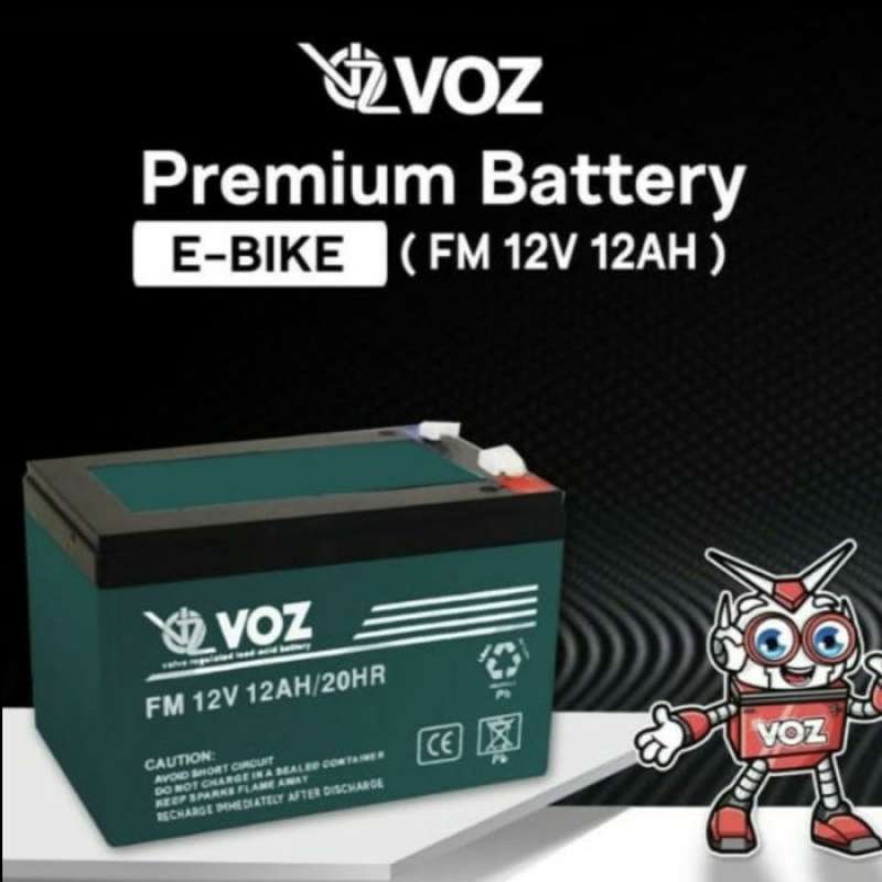 Promo BATTERY VOZ FM 12V 12AH 20HR - AKI SEPEDA LISTRIK SELIS E-BIKE