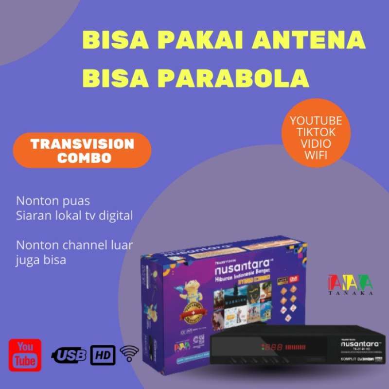 Jual SET TOP BOX NUSANTARA COMBO BISA TV DIGITAL BISA PARABOLA di