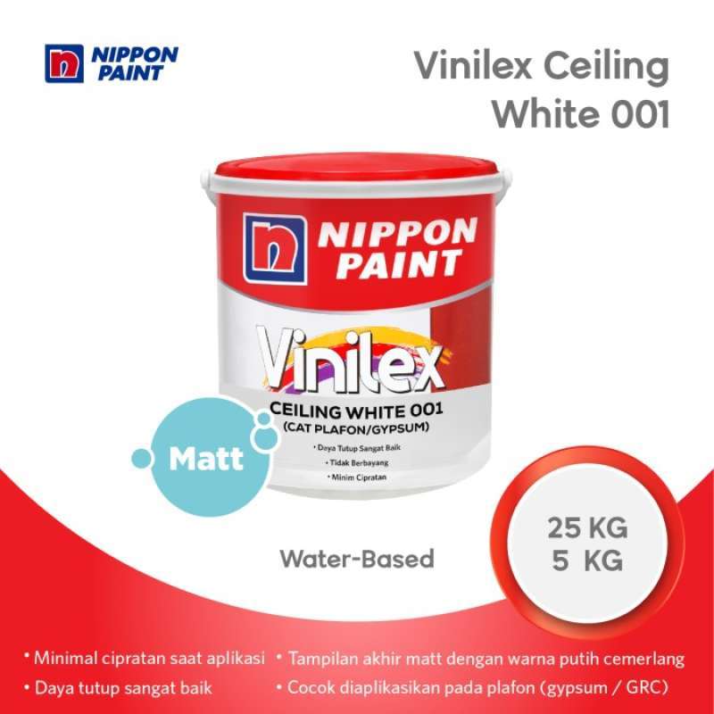 Jual NIPPON VINILEX CEILING WHITE 25KGCAT PLAFON & GYPSUM NIPPON