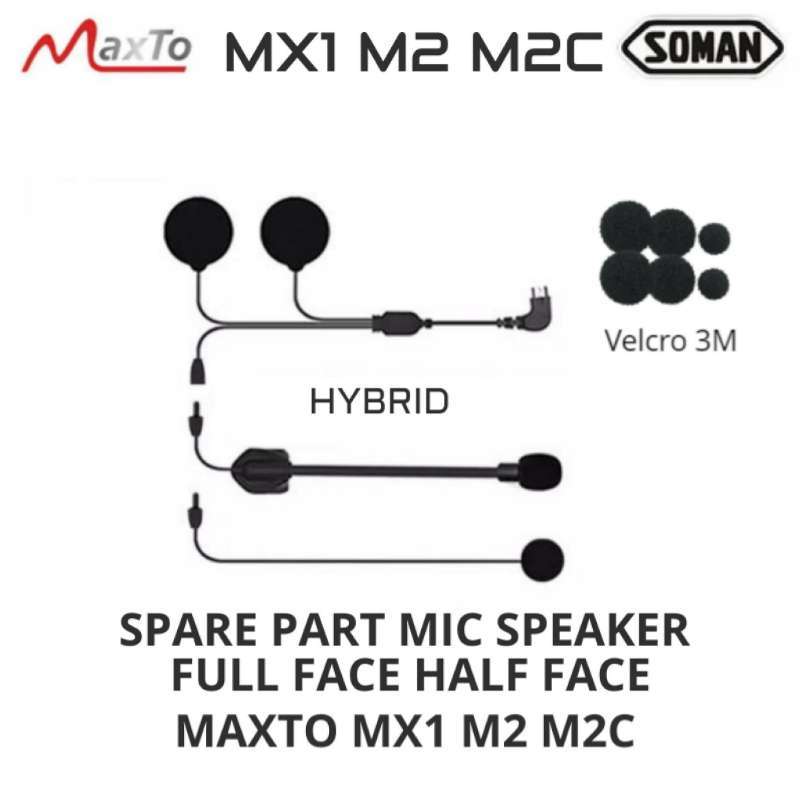 Promo Maxto M2 Helm Soman M2 Clamp Kit Set Helm Half Face Part HYBRID SET Diskon 50