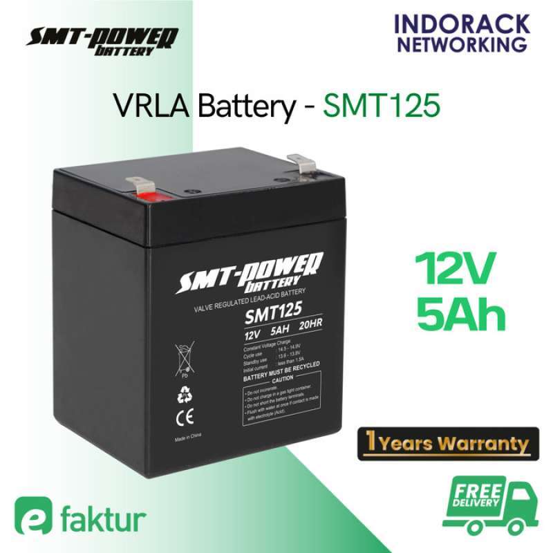 Promo Samoto Battery 12V 5Ah Baterai Aki Kering Ups Vrla Smt Power