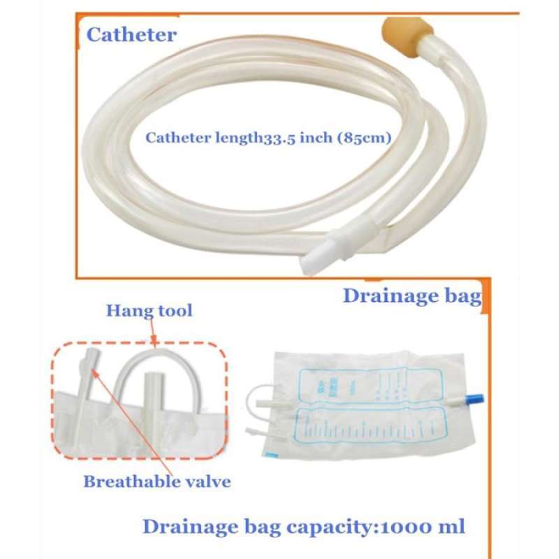 Jual Alat Bantu Kencing Pasien Pria Wanita Urin Bag 1000ml/kateter ...