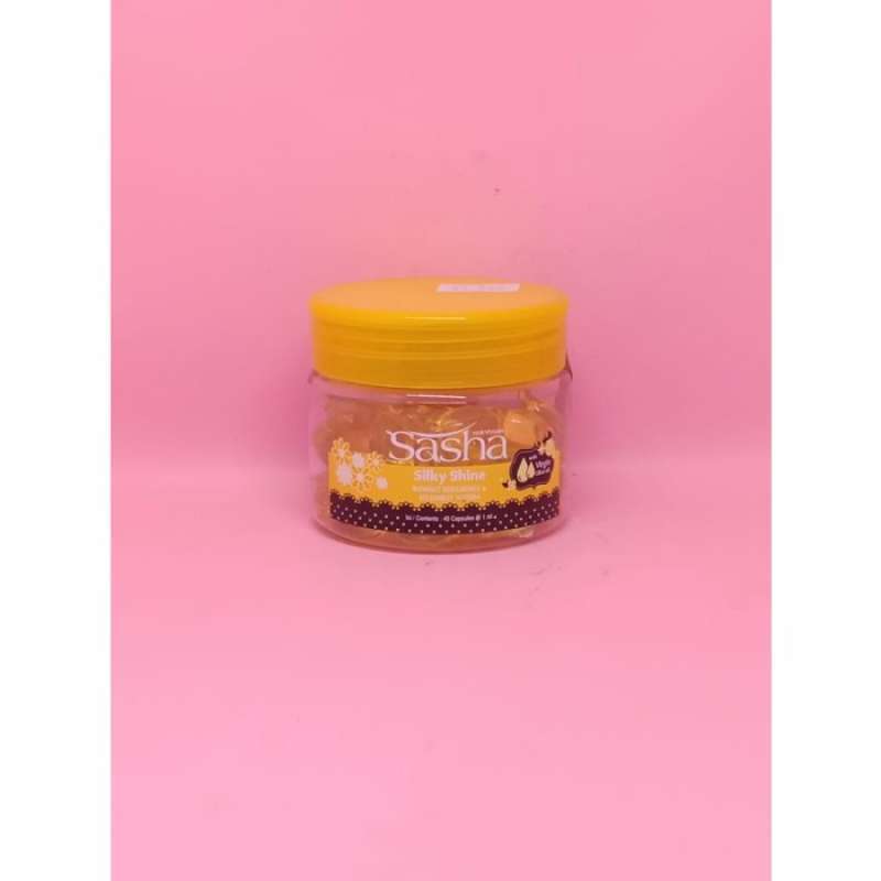Jual Sasha Hair Vitamin kuning Jar isi 40 capsules di Seller Kayyasah