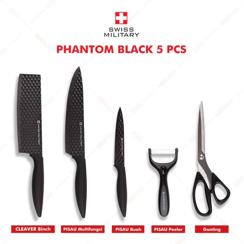 Promo Pisau Multifungsi Swiss Military Knife Set (5pcs) Diskon 55 di