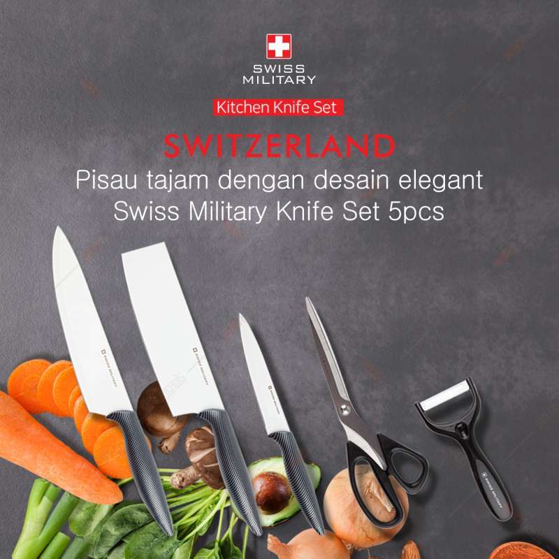 Jual Pisau Multifungsi Swiss Military Knife Set by Neohaus (5pcs