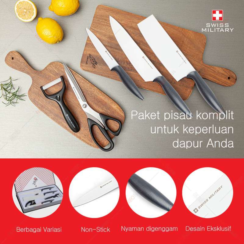 Jual Pisau Multifungsi Swiss Military Knife Set By Neohaus (5pcs