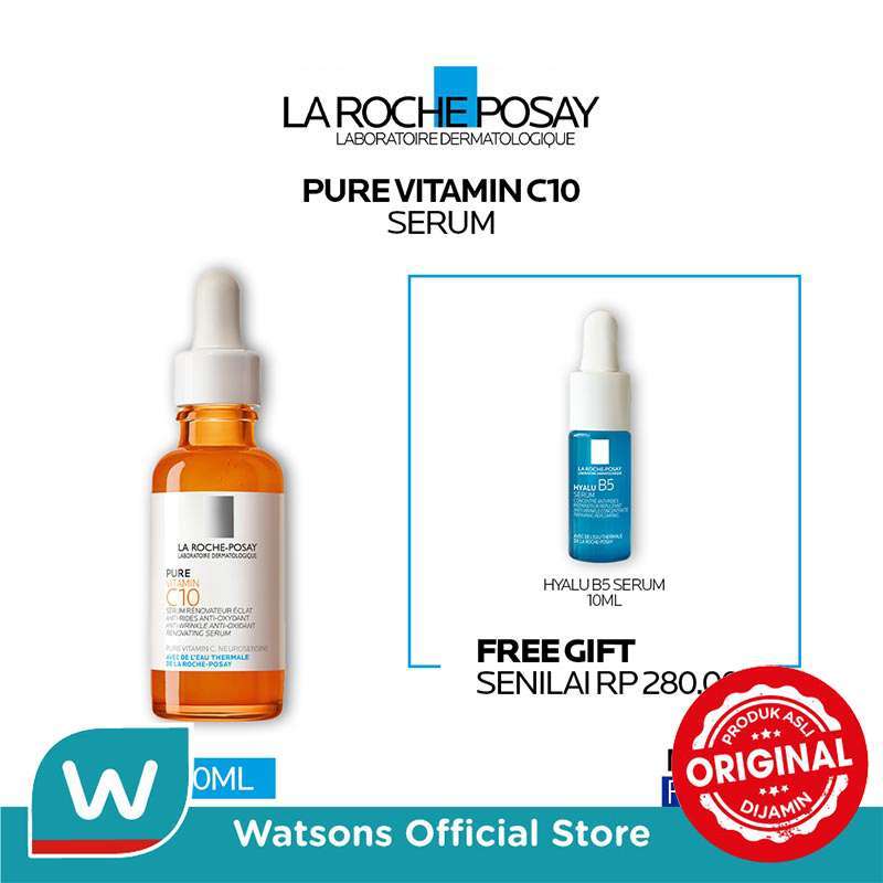 Jual La Roche Posay Vitamin C Serum 30ml + Hyalu B5 Serum 10ml di