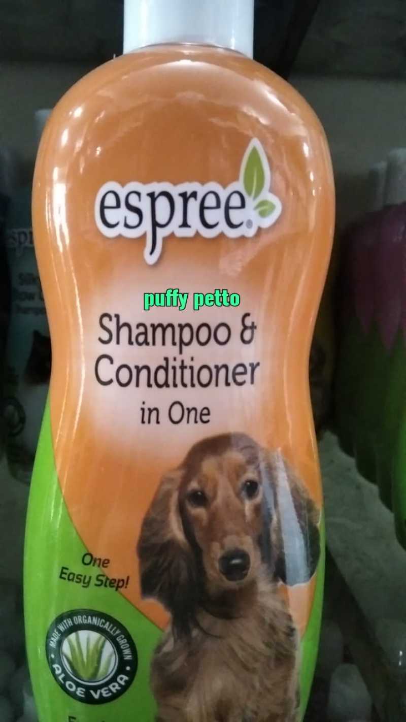 Jual puffy petto espree shampoo and conditioner in one dogshampoo