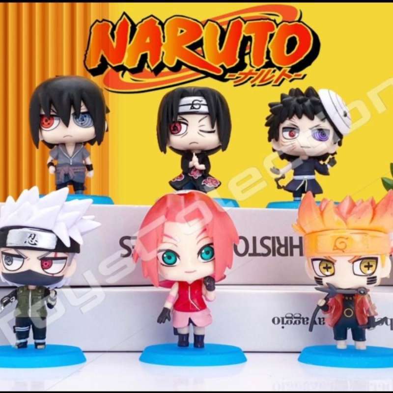 Jual Action Figure Naruto Sasuke Itachi Kakashi Chibi Set 6 Pcs Di ...