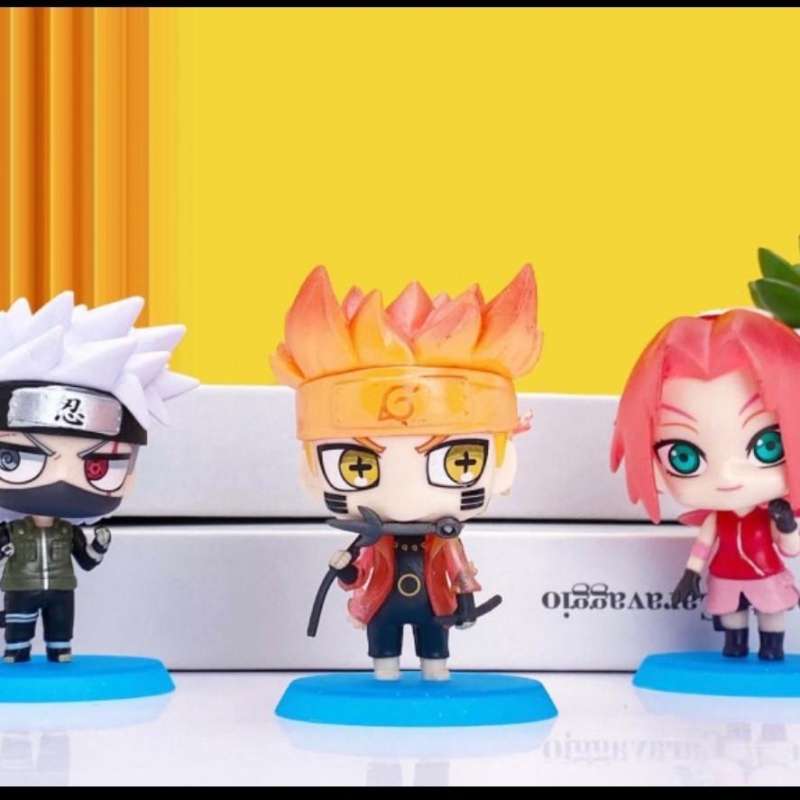 Jual Action Figure Naruto Sasuke Itachi Kakashi Chibi Set 6 Pcs Di ...