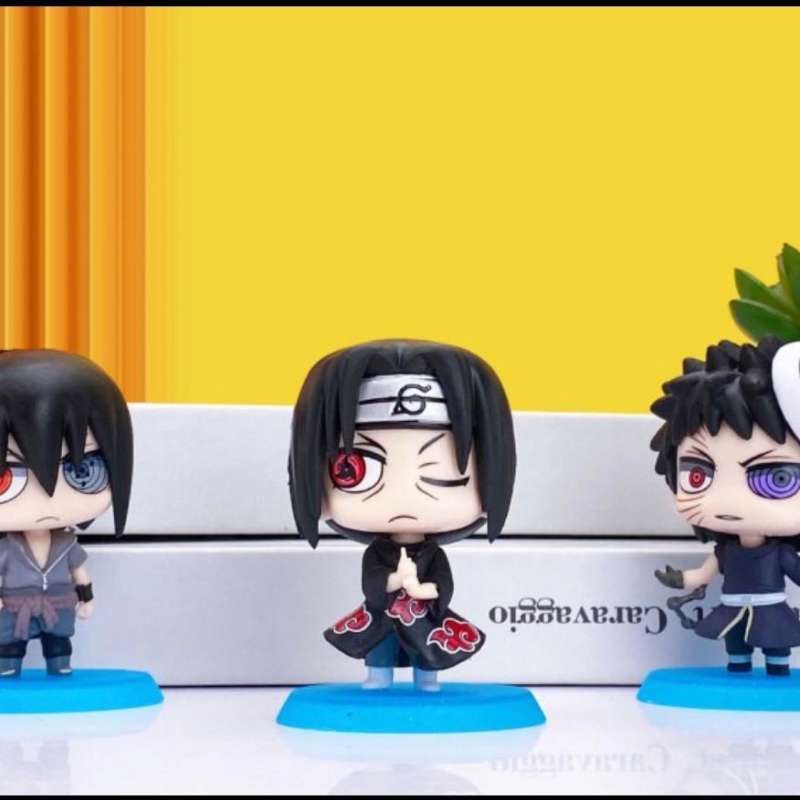 Jual Action Figure Naruto Sasuke Itachi Kakashi Chibi Set 6 Pcs Di ...