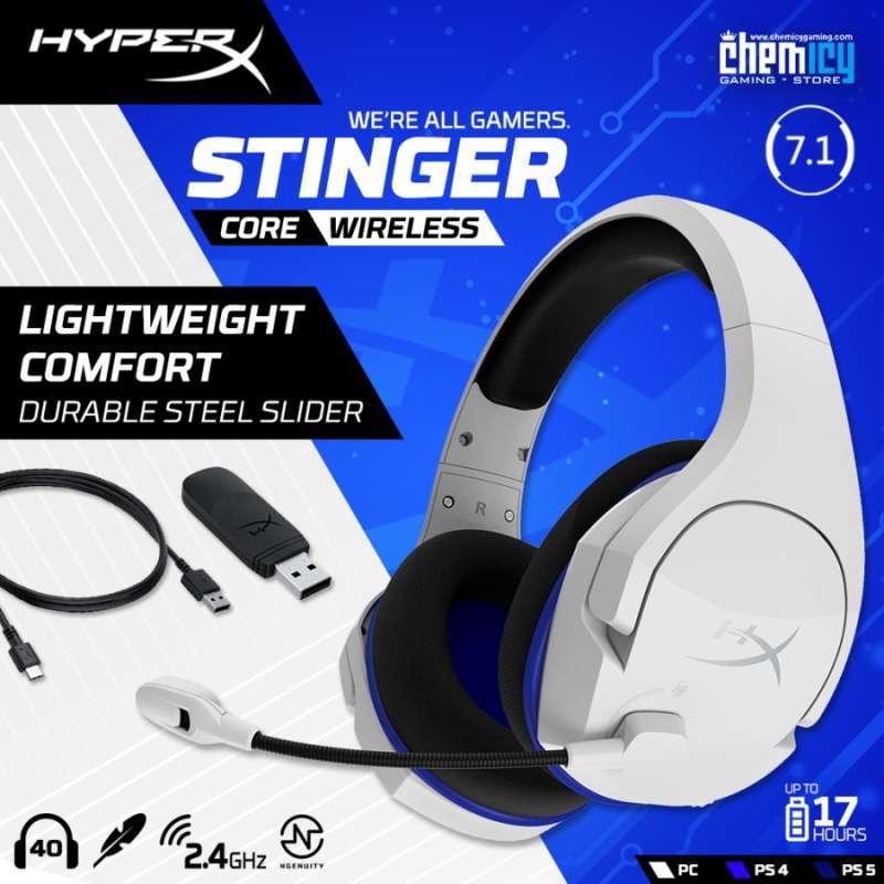 Jual HyperX Cloud Stinger Core Wireless White 7.1 Surround Gaming ...